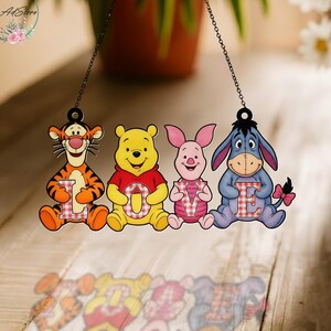 Winnie The Pooh & Friends Suncatcher, Acrylic Window Hanging